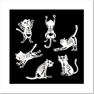 SkeleCats T Shirt Funny Cute Shirt for Cat Lover Posters and Art